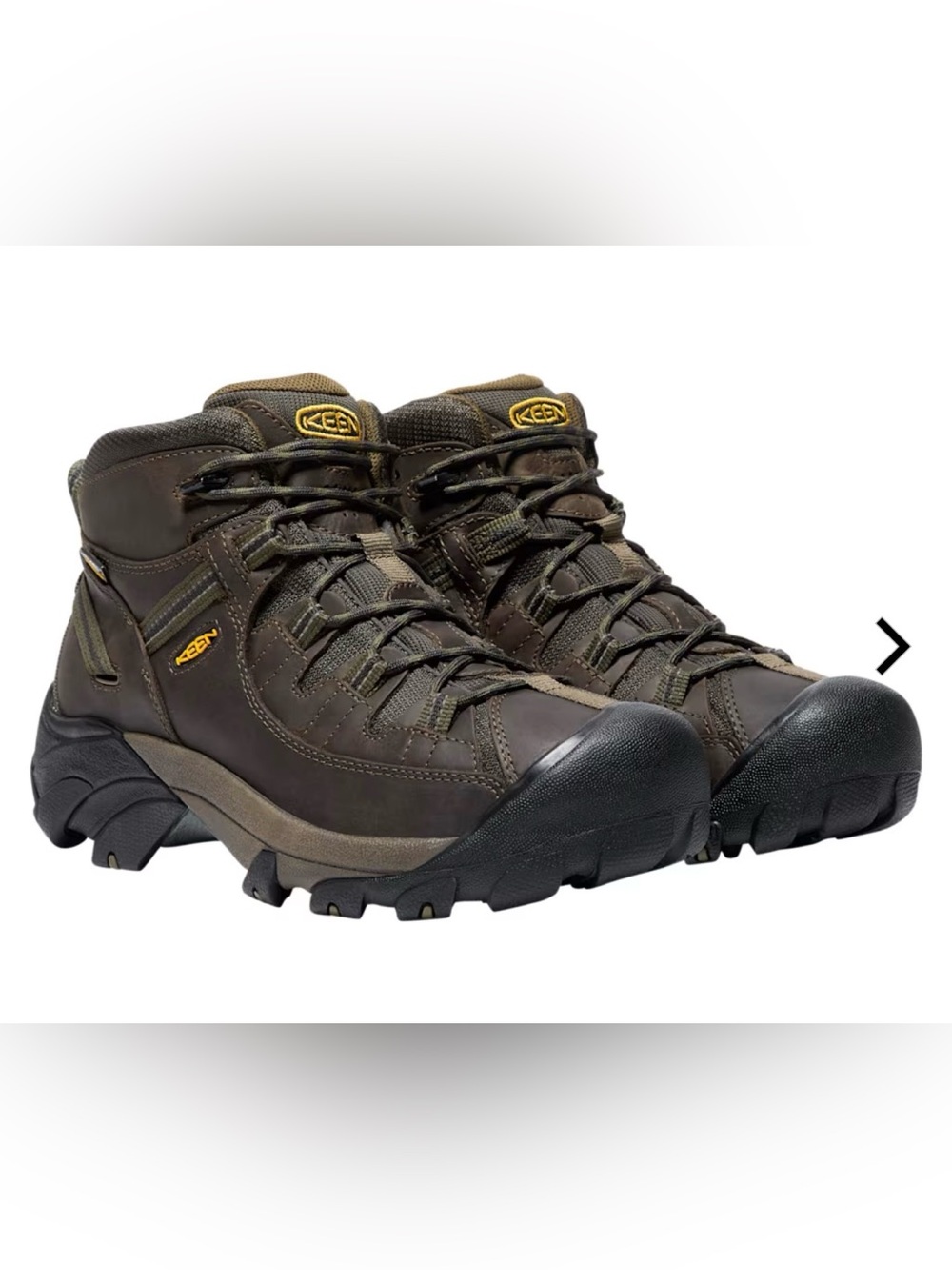 KEEN Men's Dark Brown and Black Rugged Hiking Boots